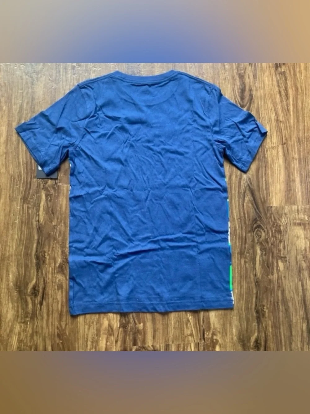 Converse Navy Graphic Tee with Blue & Green Logo Boys Size Large New